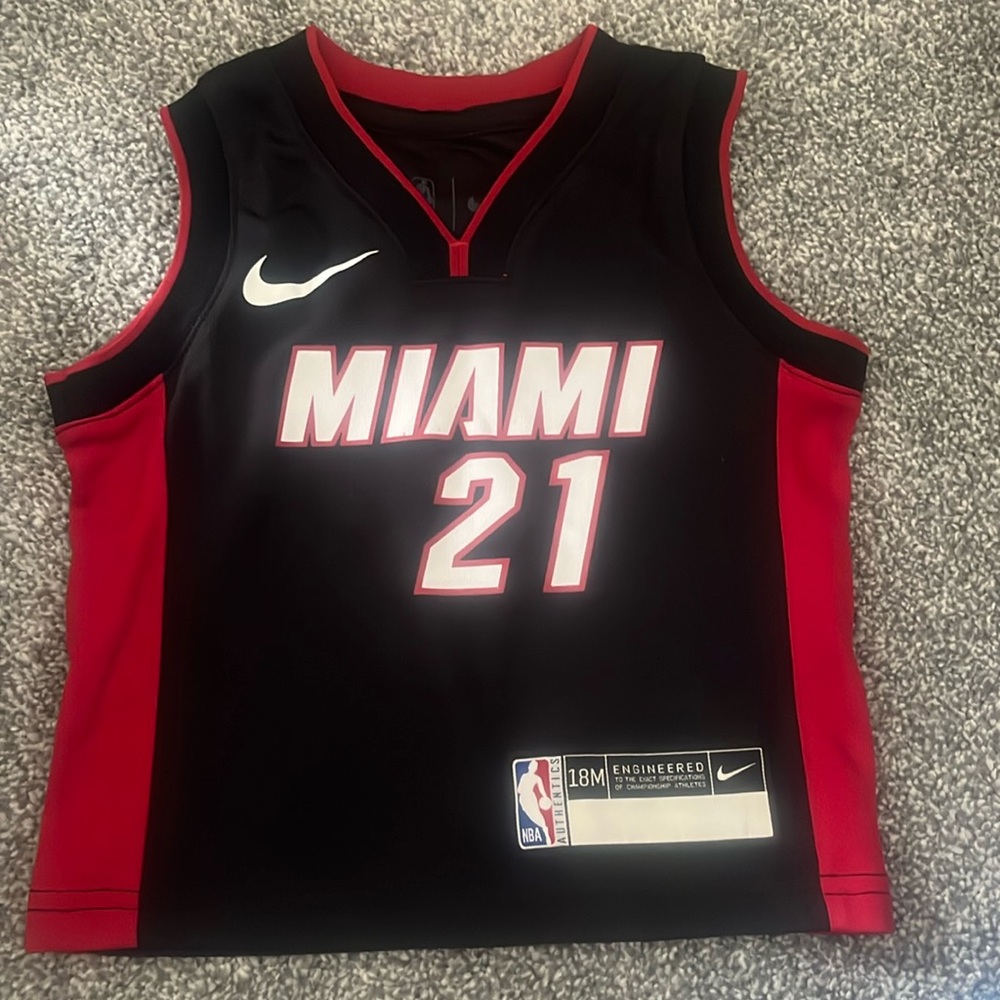 NBA Miami Kids Jersey - Black and Red